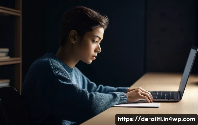 감정 인식 AI의 비판적 시각 - **Prompt:** A young adult, dressed in casual yet modest attire like a sweater and jeans, sits alone ...